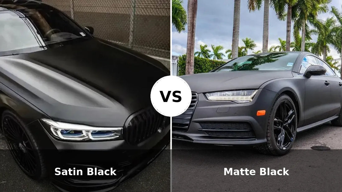 Satin Black vs Matte Black Car Wrap