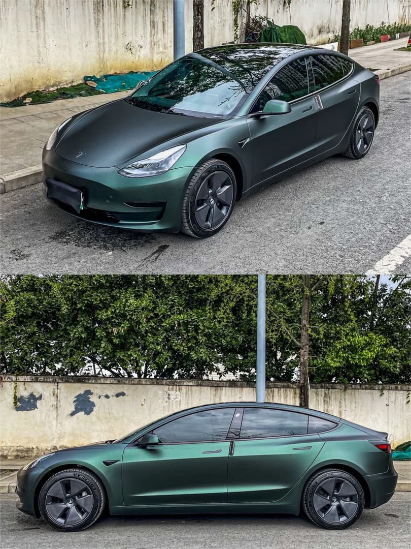 Veintone TPU Satin Olive Green Car Wrap