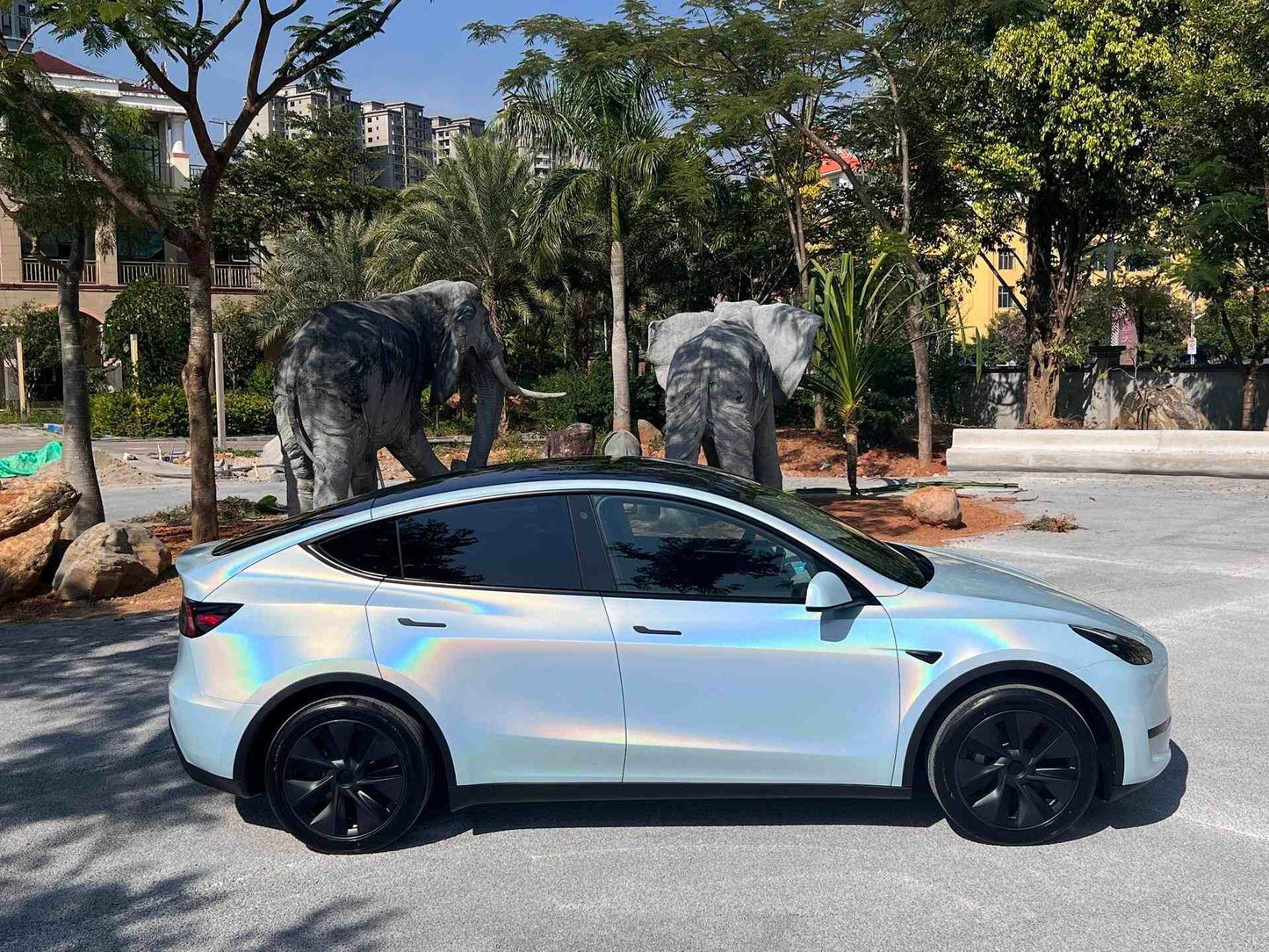 Veintone Glossy Laser Sea Blue Vinyl Car Wrap