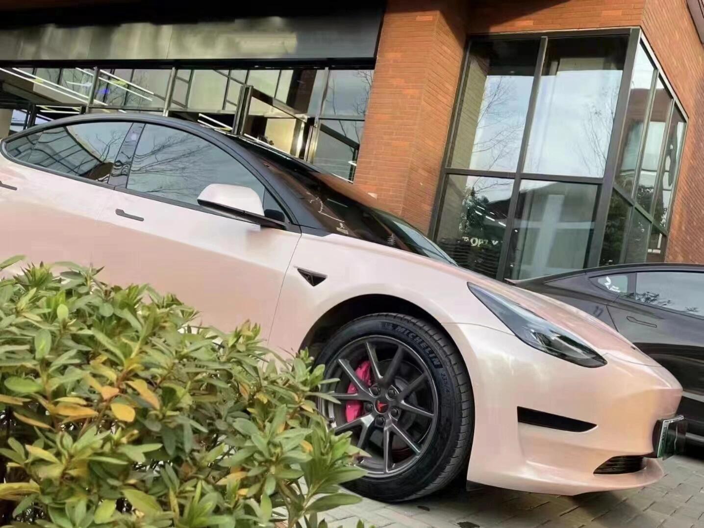 Veintone Macaron Peach Pink Vinyl Car Wrap