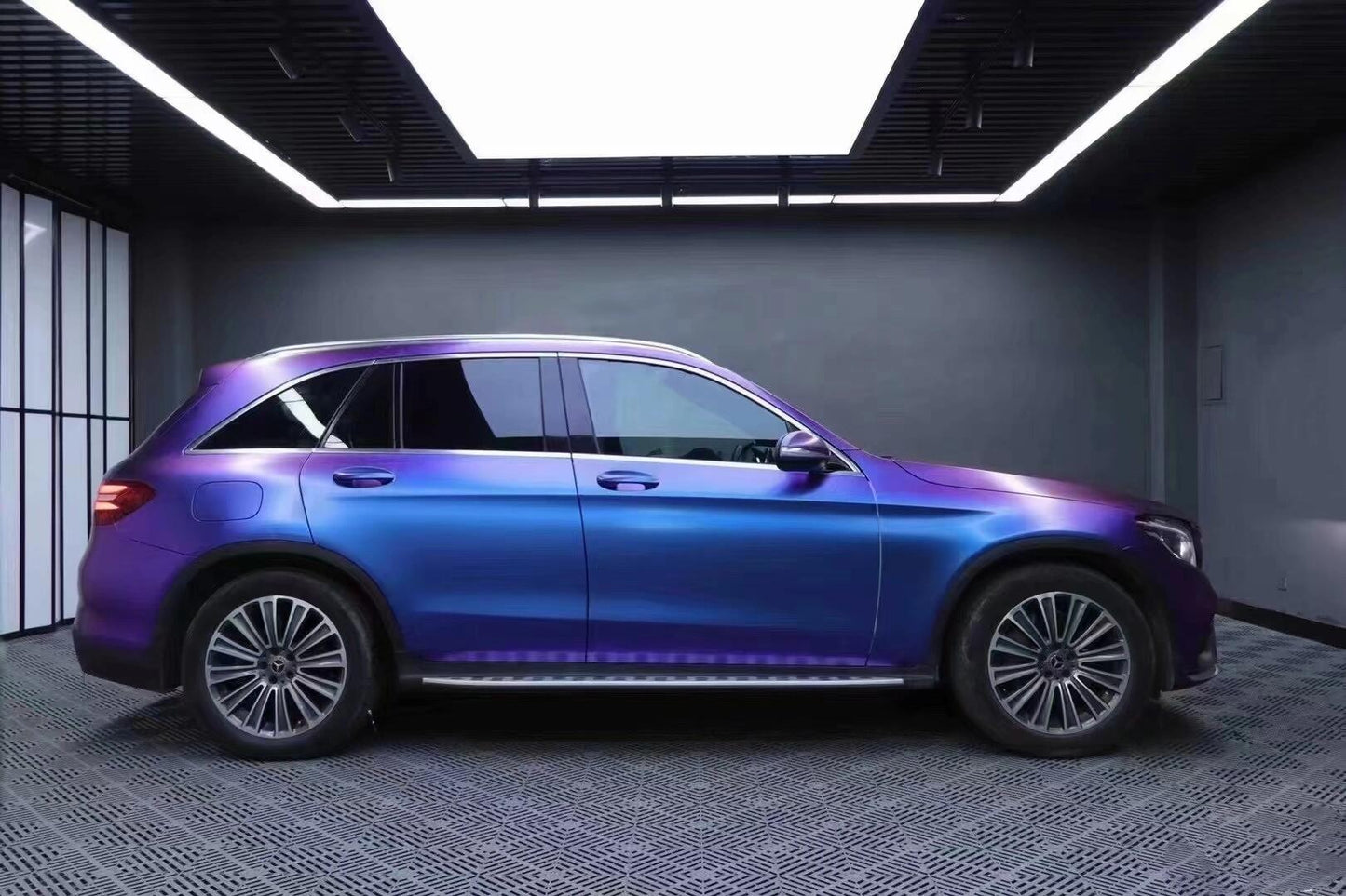 Veintone Matte Diamond Purple Blue Vinyl Car Wrap