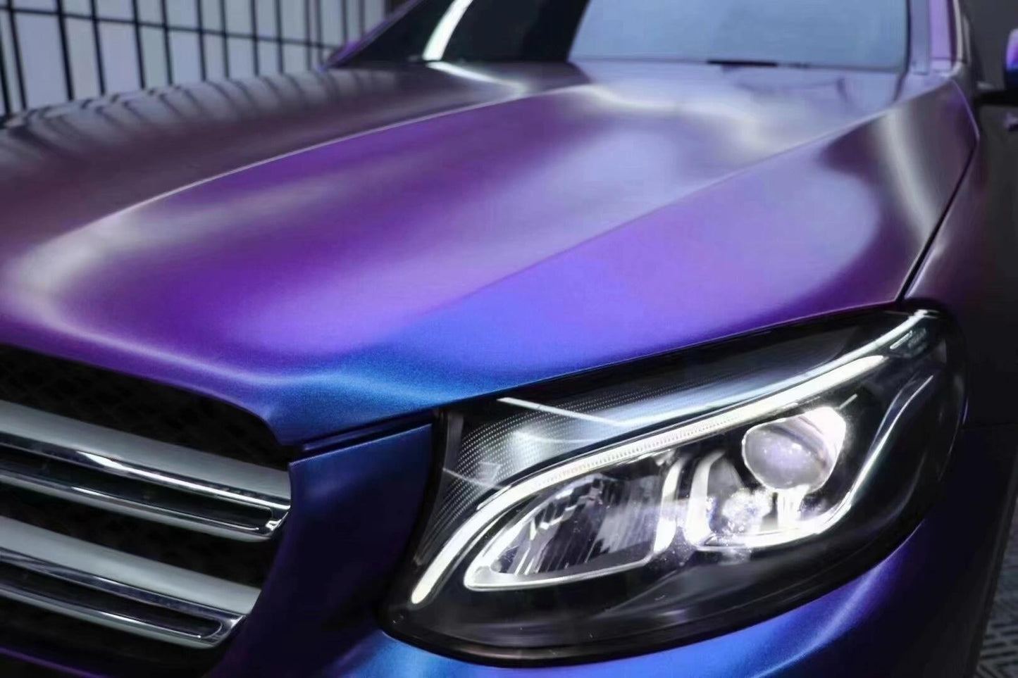 Veintone Matte Diamond Purple Blue Vinyl Car Wrap