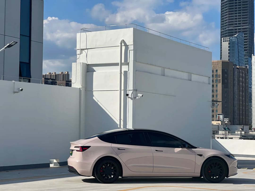 Veintone TPU Mirror Vacuum Pink Car Film PPF| High Gloss TPU Mirror Pink Car Film