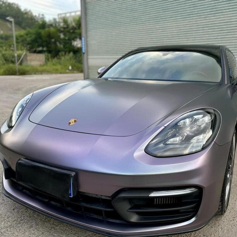 Veintone TPU Matte Capri Gray Purple Car Wrap | High-End TPU Low Saturation Gray Purple Color Change Film