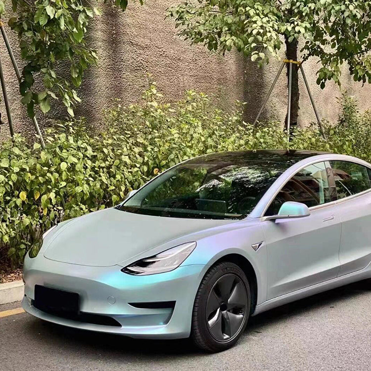 Veintone Matte Diamond Grey Blue Vinyl Car Wrap