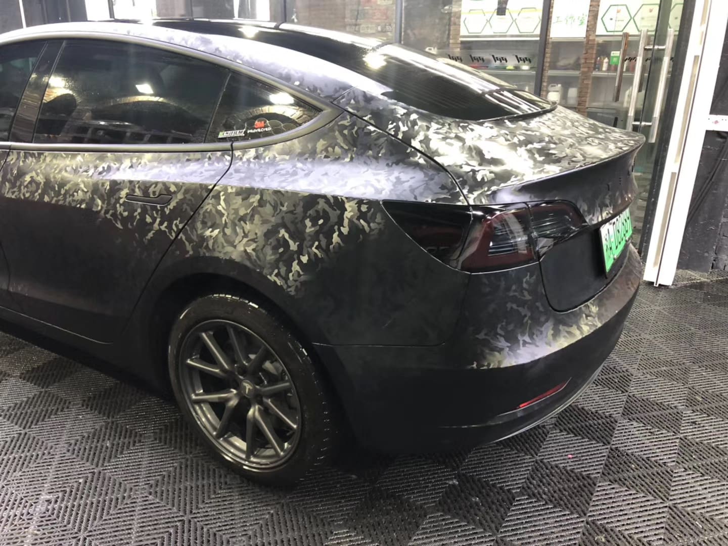 Veintone 3D Ghost Camouflage Black Vinyl Car Wrap | Stealth Matte Finish | Premium Air-Release Wrap Film