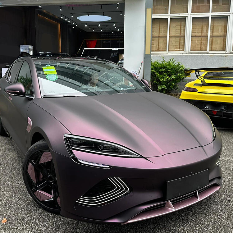 Veintone Ultra-Matte Black Purple Vinyl Car Wrap