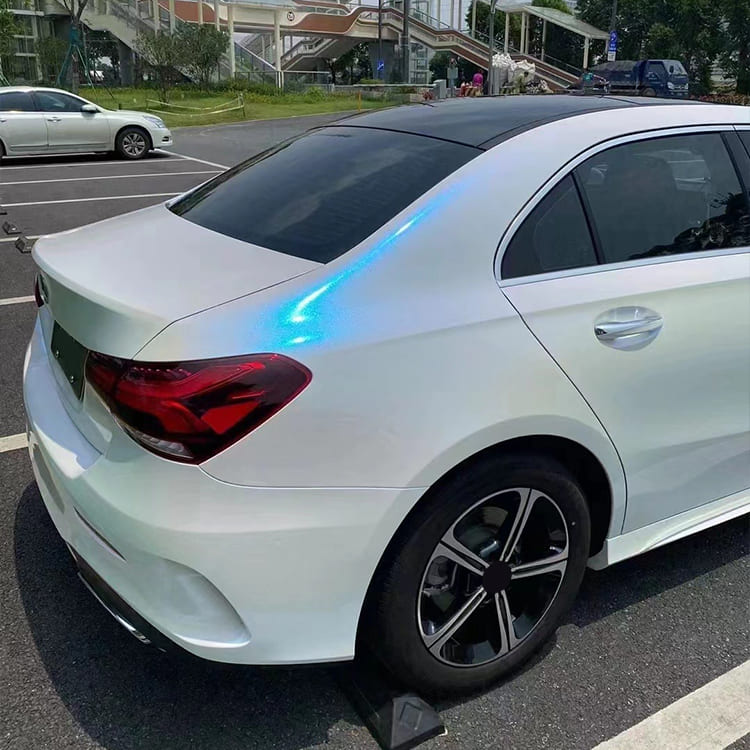 Veintone Glossy Diamond Blue White Car Vinyl Wrap