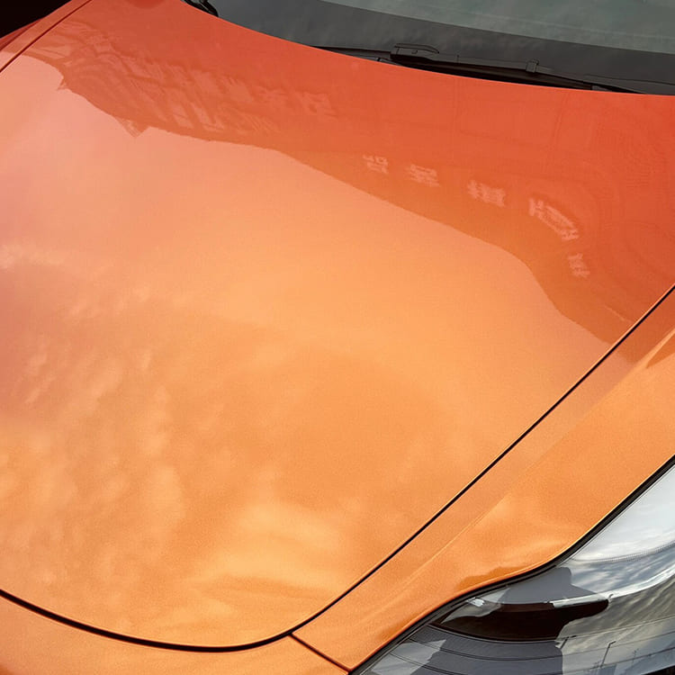 Veintone Matte Diamond Gold Orange Vinyl Car Wrap