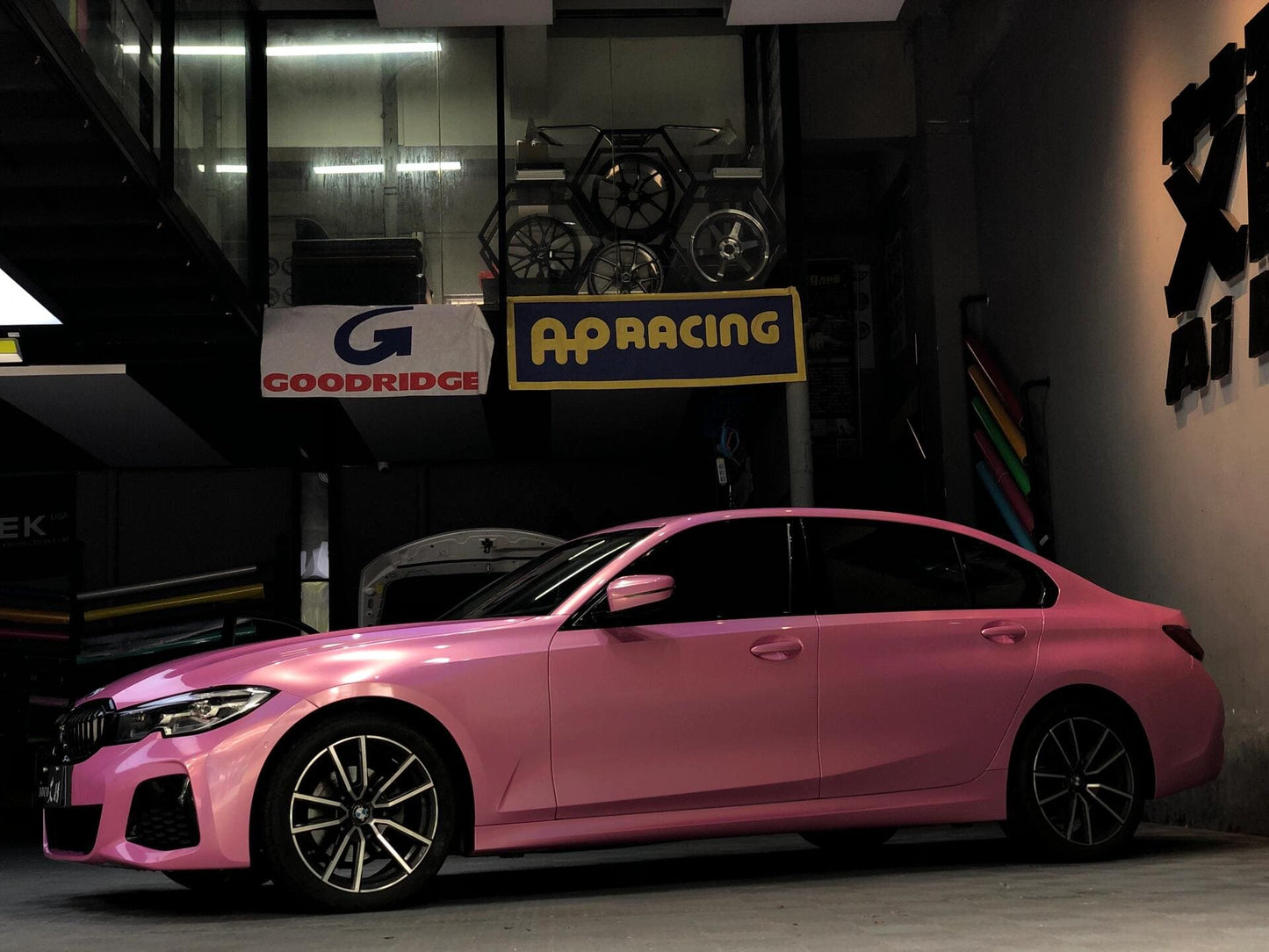 Veintone Glossy Laser Pink Car Vinyl Wrap | High Gloss Laser Pink Car Color Change Wrap