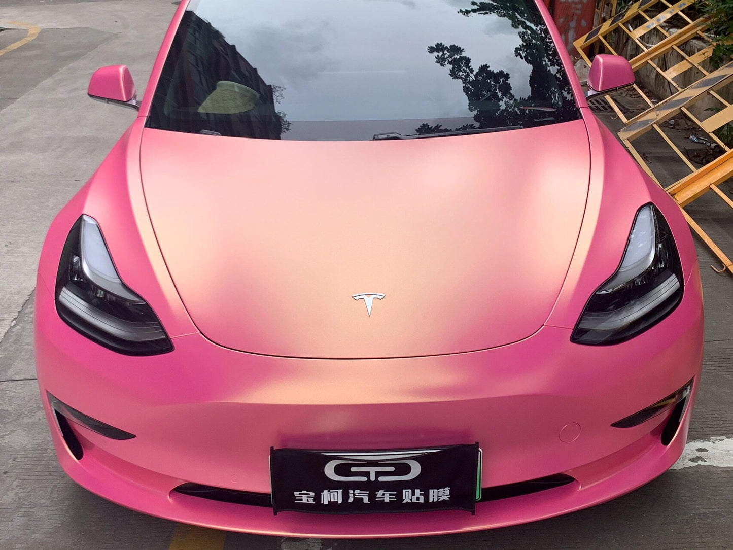 Veintone Matte Diamond Gold Pink Vinyl Car Wrap – Luxurious Matte Pink Wrap with Sparkling Gold Diamond Effect