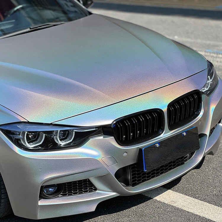 Veintone Matte Laser Silver Vinyl Car Wrap Sleek Matte Finish with Laser Silver Effect for Modern Vehicle Styling
