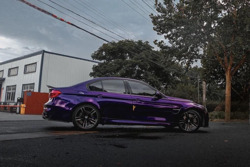 Veintone TPU Bright Black Charm Purple Car Film PPF