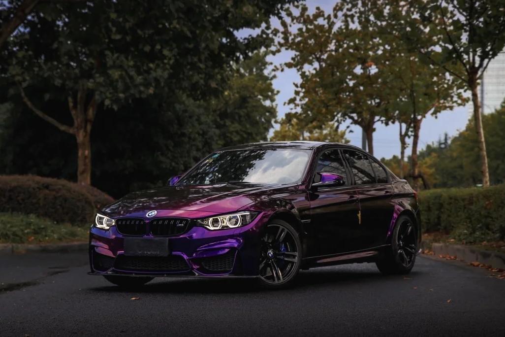 Veintone TPU Bright Black Charm Purple Car Film PPF