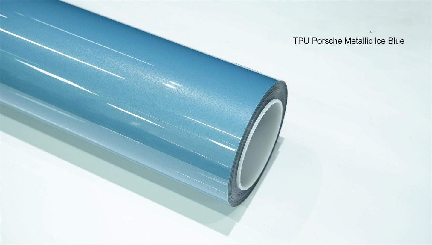 Veintone TPU Porsche Metallic Ice Blue Car Film PPF – Premium Paint Protection Film with Stunning Metallic Ice Blue Finish