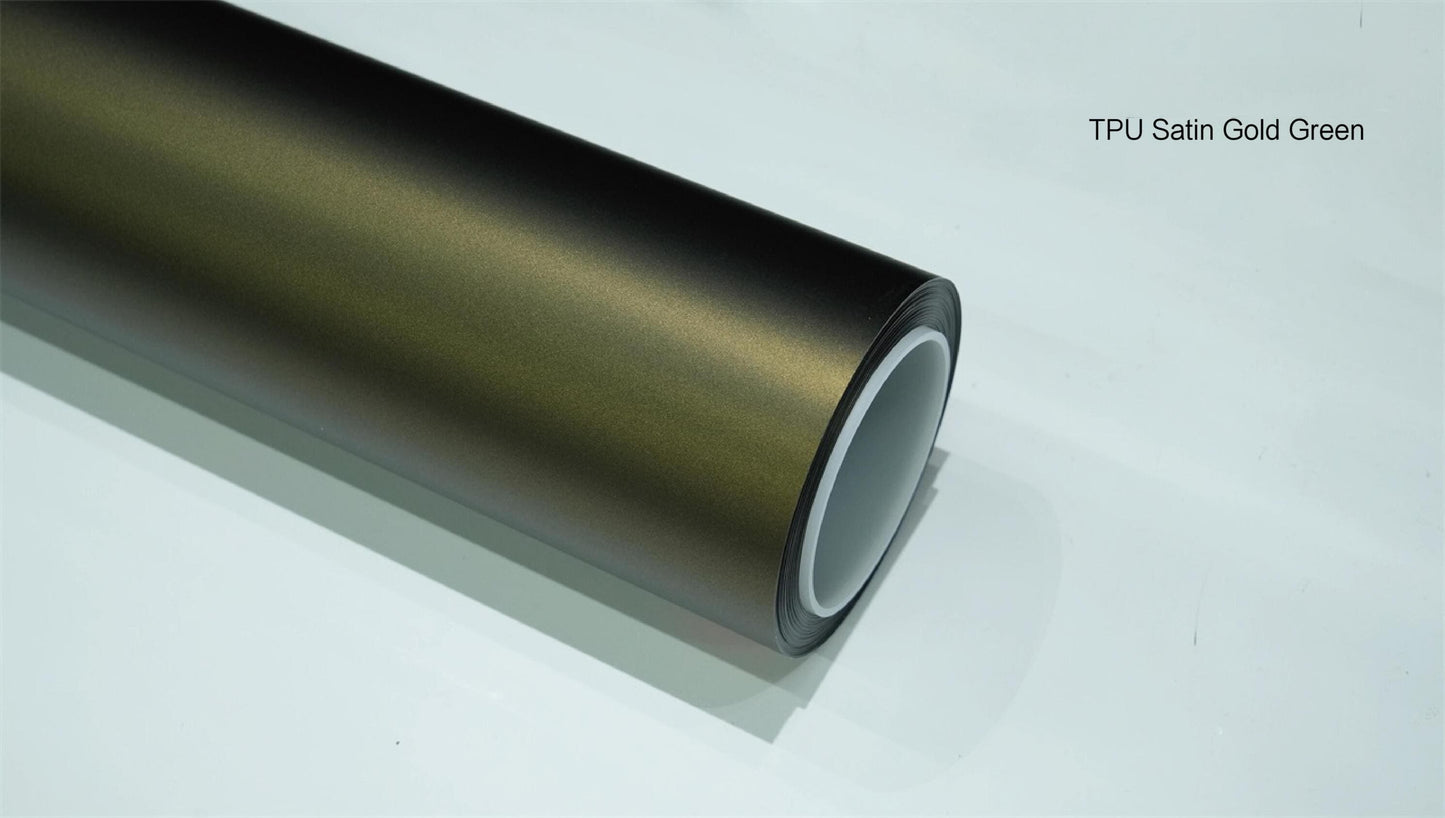 Veintone TPU Satin Gold Green Car Wrap