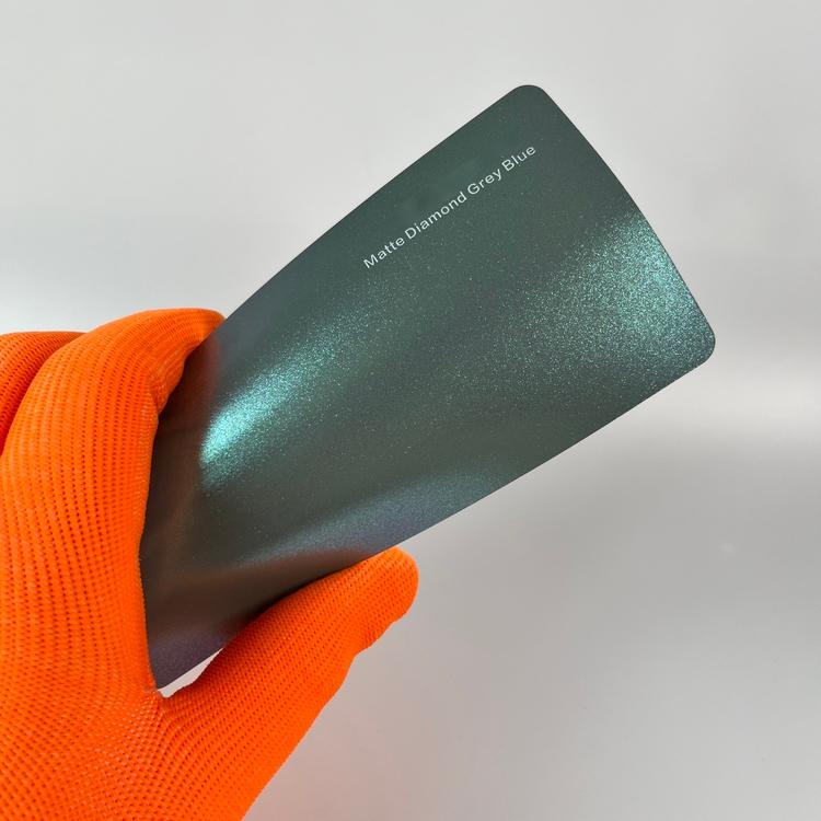 Veintone Matte Diamond Grey Blue Vinyl Car Wrap