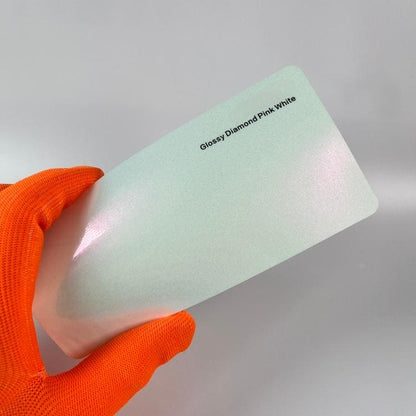 Veintone Glossy Diamond Pink White Car Vinyl Wrap