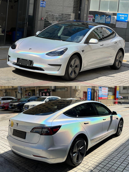 Veintone Glossy Laser White Vinyl Car Wrap