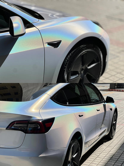 Veintone Glossy Laser White Vinyl Car Wrap