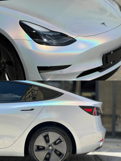 Veintone Glossy Laser White Vinyl Car Wrap