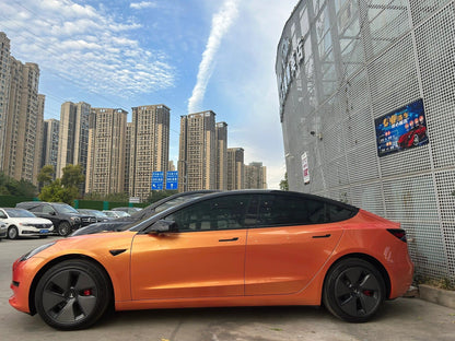 Veintone Matte Diamond Gold Orange Vinyl Car Wrap