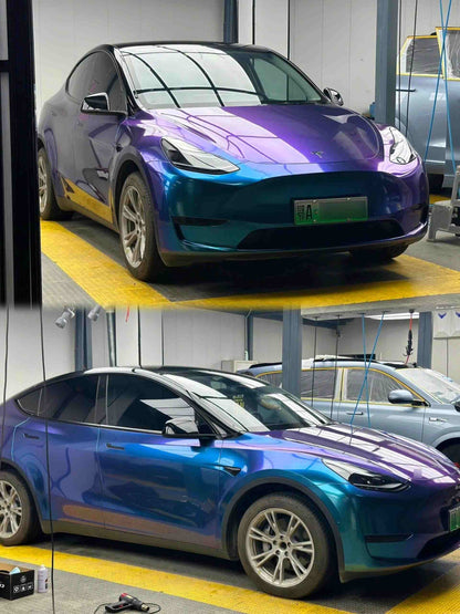 Veintone Glossy Diamond Purple Blue Vinyl Car Wrap