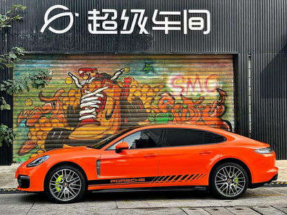 Veintone PET Orange Vinyl Car Wrap | Ultra-Gloss Crystal Orange Wrap Film | Durable PET-Based Performance Wrap