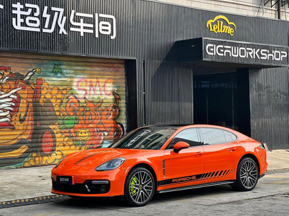 Veintone PET Orange Vinyl Car Wrap | Ultra-Gloss Crystal Orange Wrap Film | Durable PET-Based Performance Wrap