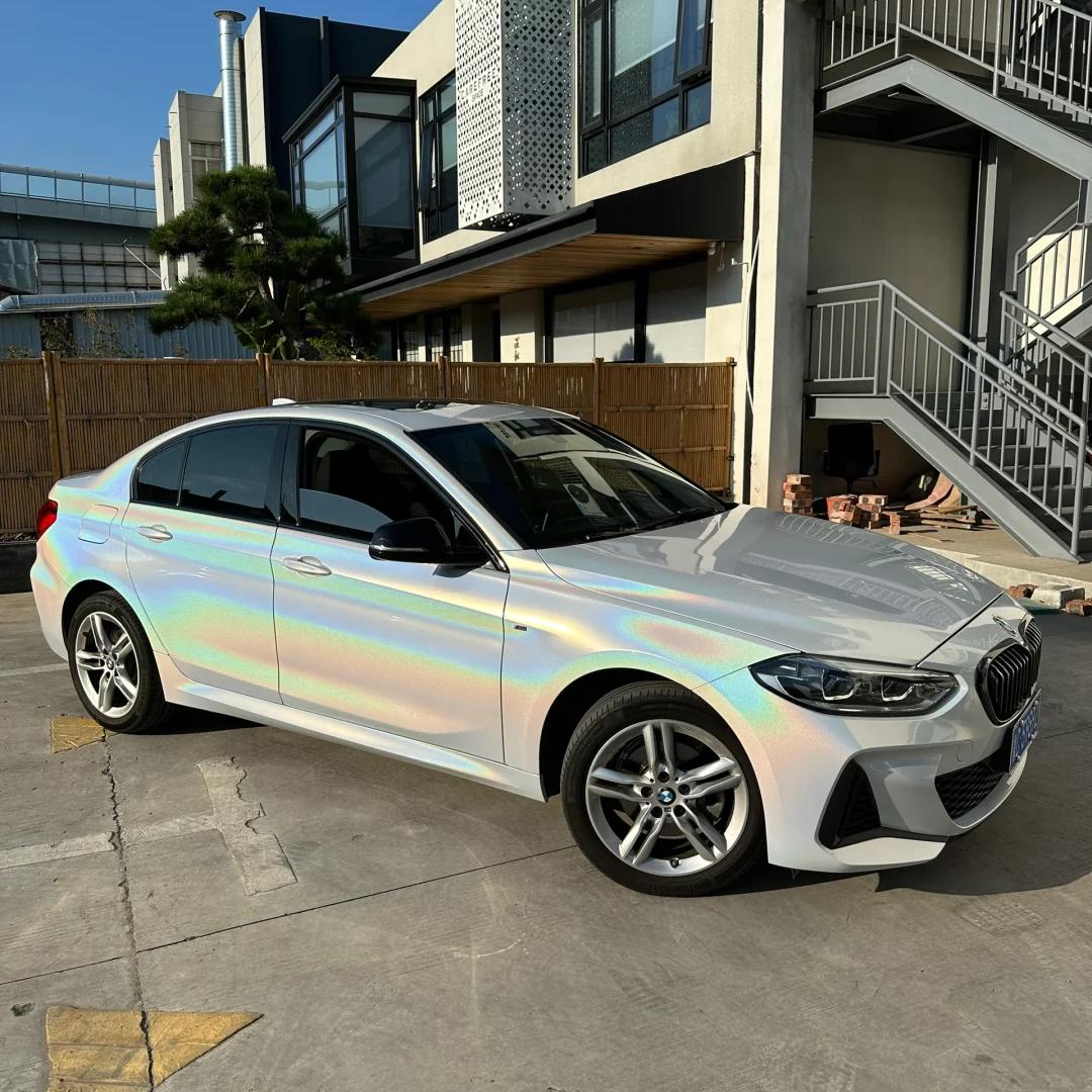 Veintone TPU Laser White Car Wrap | High-end light-changing TPU car film