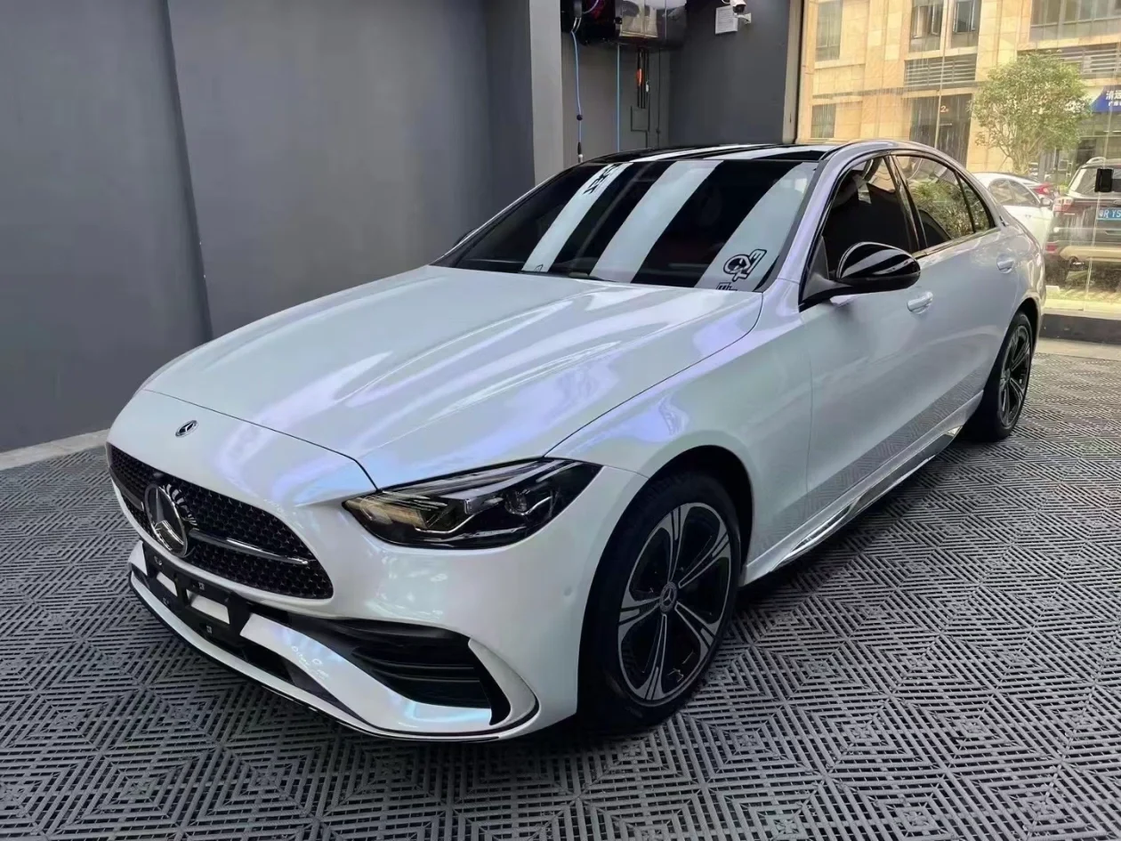 TPU Diamond White Charm Gold Car Wrap