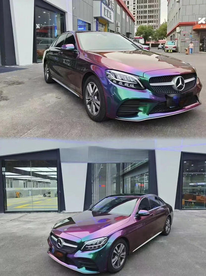 Veintone TPU Chameleon Grass Green Red Car Film PPF