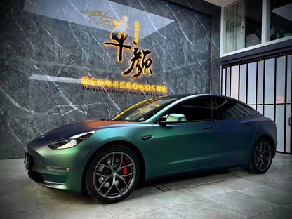Veintone Matte Diamond Aurora Green Vinyl Car Wrap
