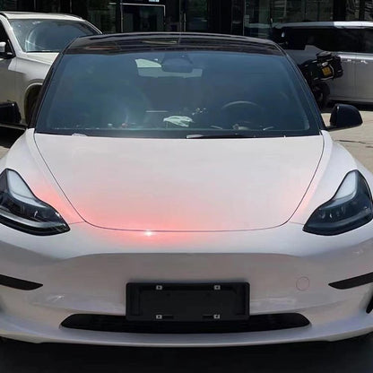 Veintone Glossy Diamond Pink White Car Vinyl Wrap