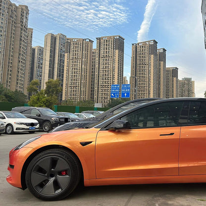 Veintone Matte Diamond Gold Orange Vinyl Car Wrap