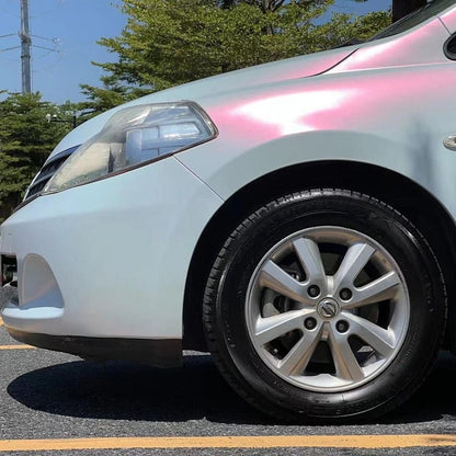 Veintone Matte Diamond Pink White Car Vinyl Wrap