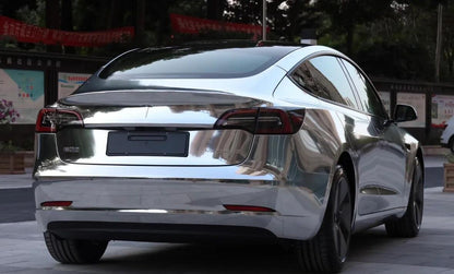Veintone Electroplated Silver Vinyl Car Wrap – Mirror-Like Electro Chrome Silver Wrap for High-Gloss Automotive Styling