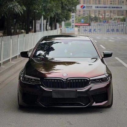 Veintone Glossy Diamond Black Red Vinyl Car Wrap | Crystal Gloss Finish | Premium Chameleon Auto Film