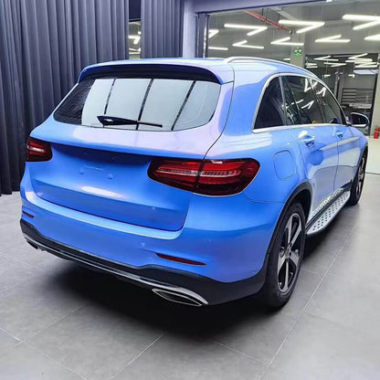 Veintone Glossy Diamond Blue Red Vinyl Car Wrap | Iridescent Crystal Gloss Wrap | Chameleon Effect Auto Film