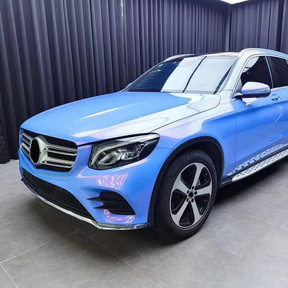 Veintone Glossy Diamond Blue Red Vinyl Car Wrap | Iridescent Crystal Gloss Wrap | Chameleon Effect Auto Film