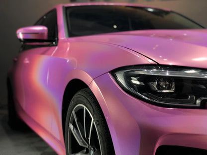Veintone Glossy Laser Pink Car Vinyl Wrap | High Gloss Laser Pink Car Color Change Wrap