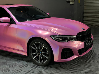 Veintone Glossy Laser Pink Car Vinyl Wrap | High Gloss Laser Pink Car Color Change Wrap