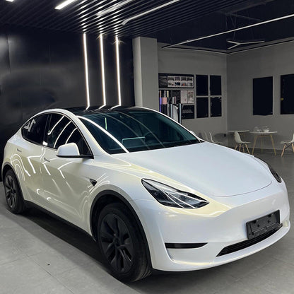 Veintone Glossy White to Gold Vinyl Car Wrap – Dynamic Color-Shifting Wrap from Pearl White to Radiant Gold