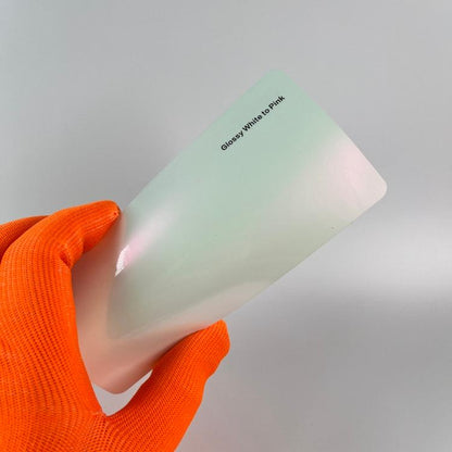 Veintone Glossy White to Pink Vinyl Car Wrap – Color-Shifting Gloss Wrap from Pearlescent White to Blush Pink