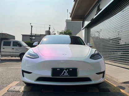 Veintone Glossy White to Purple Vinyl Car Wrap – Color-Shifting High-Gloss Wrap from Elegant Pearl White to Vivid Purple