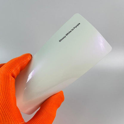 Veintone Glossy White to Purple Vinyl Car Wrap – Color-Shifting High-Gloss Wrap from Elegant Pearl White to Vivid Purple