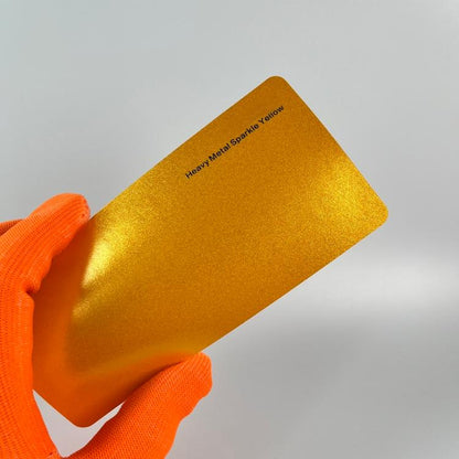 Veintone Heavy Metal Sparkle Yellow Vinyl Car Wrap | Ultra Gloss Metallic Glitter Wrap | High-Impact Yellow Auto Film