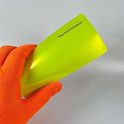 Veintone Magic Gold Fluorescence Vinyl Car Wrap | Luminous Gold Glow Wrap | Fluorescent Metallic Auto Film