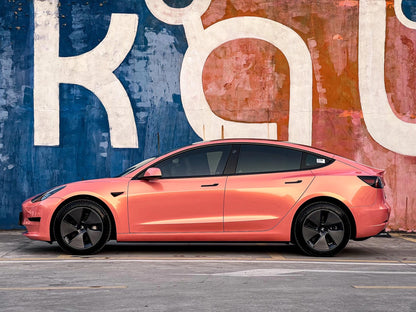 Veintone Magic Spectral Orange Vinyl Car Wrap | Iridescent Orange Chameleon Wrap | High-Gloss Magic Film