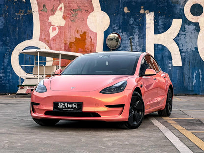 Veintone Magic Spectral Orange Vinyl Car Wrap | Iridescent Orange Chameleon Wrap | High-Gloss Magic Film